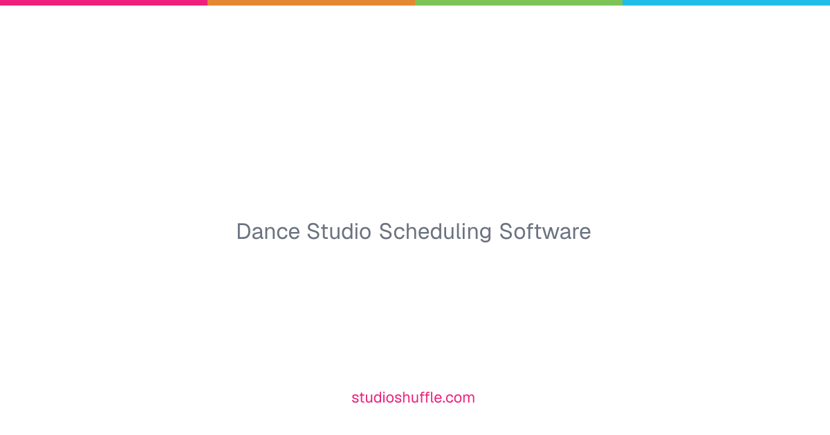 Dance Studio Schedule Creation Tool | Studio Shuffle